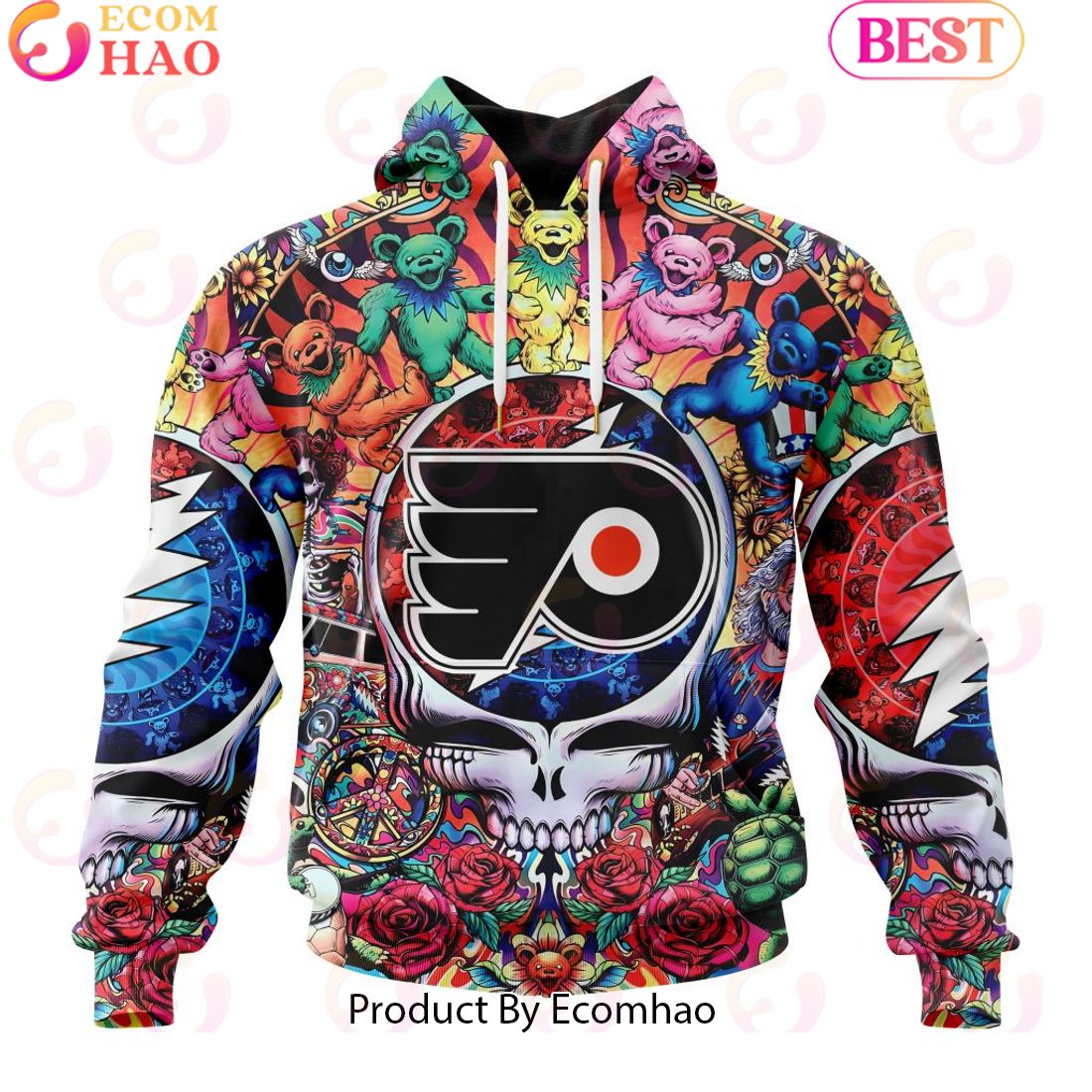 NEW] NHL Philadelphia Flyers X Grateful Dead 3D Hoodie