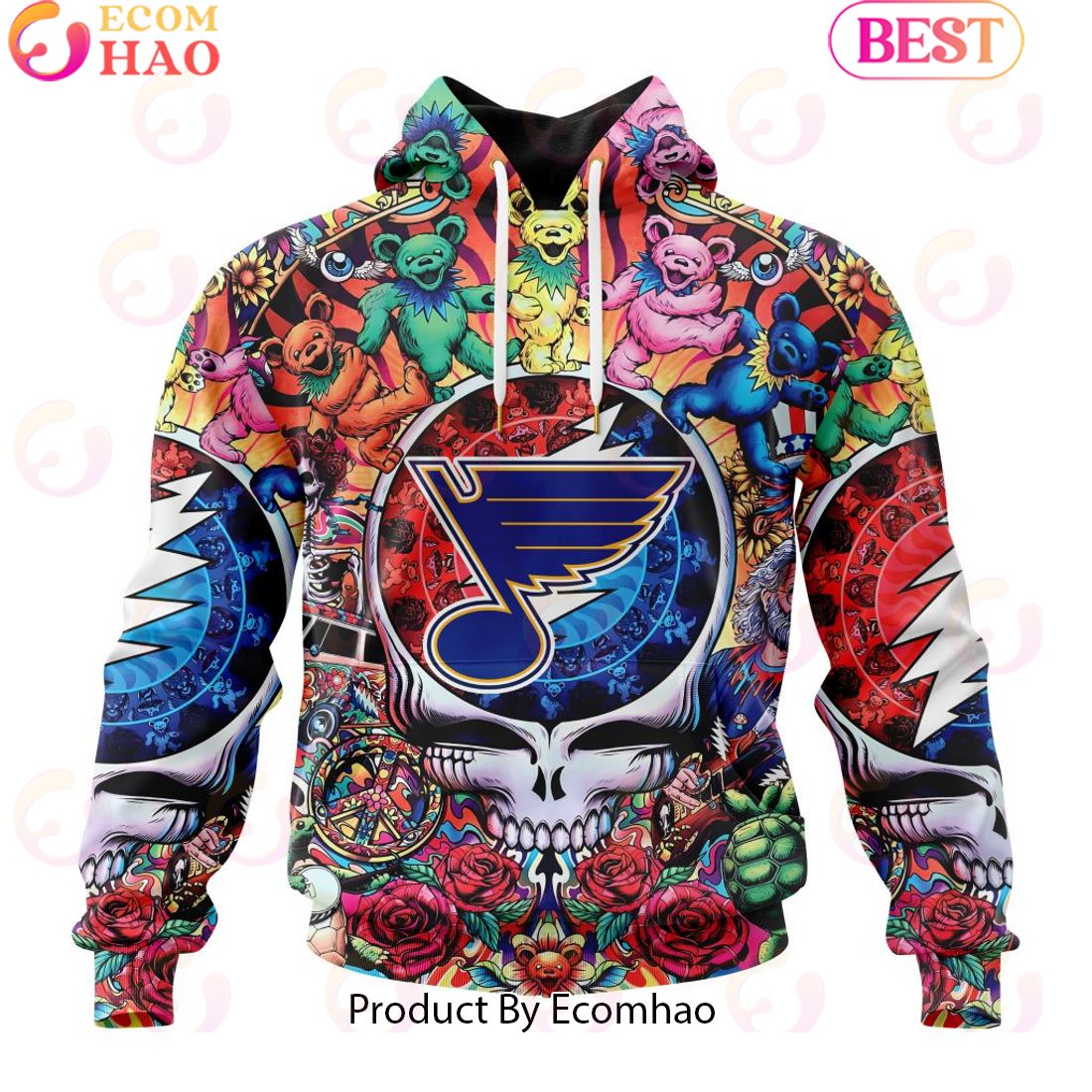 NEW] NHL Vancouver Canucks X Grateful Dead 3D Hoodie