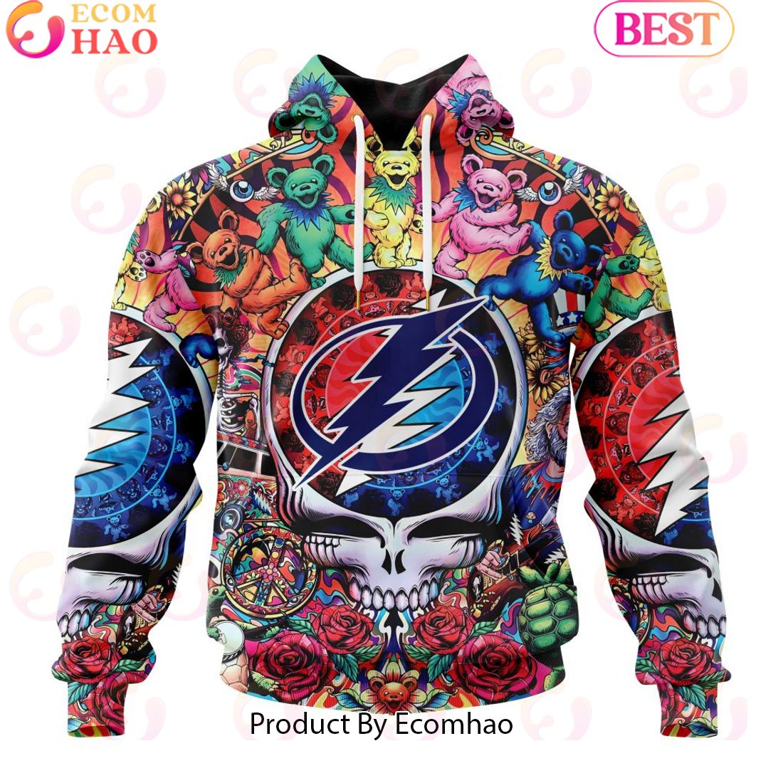 NEW] NHL Tampa Bay Lightning X Grateful Dead 3D Hoodie