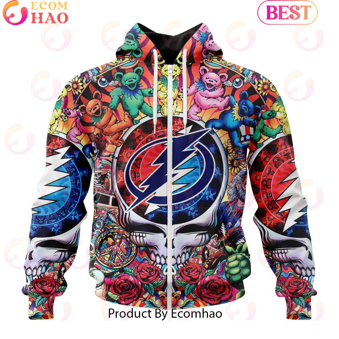 NEW] NHL Tampa Bay Lightning X Grateful Dead 3D Hoodie