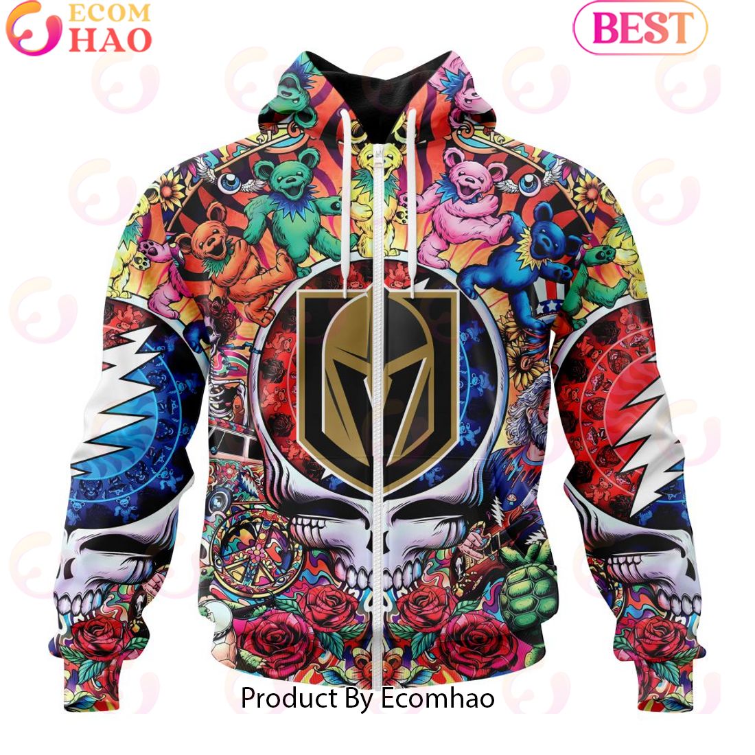 NEW] NHL Vegas Golden Knights X Grateful Dead 3D Hoodie