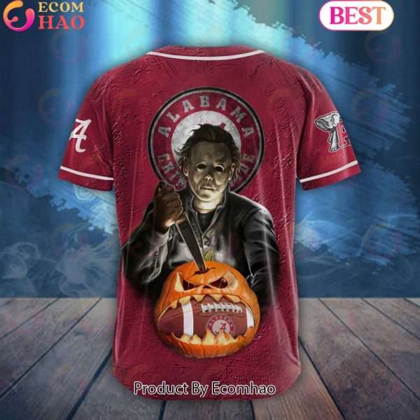NCAA Alabama Crimson Tide Special Michael Myers Design PERSONALIZED Baseball Jersey