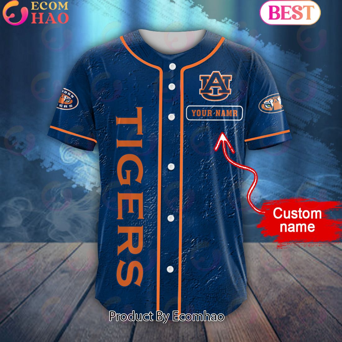 NCAA Auburn Tigers Special Michael Myers Design PERSONALIZED Baseball Jersey