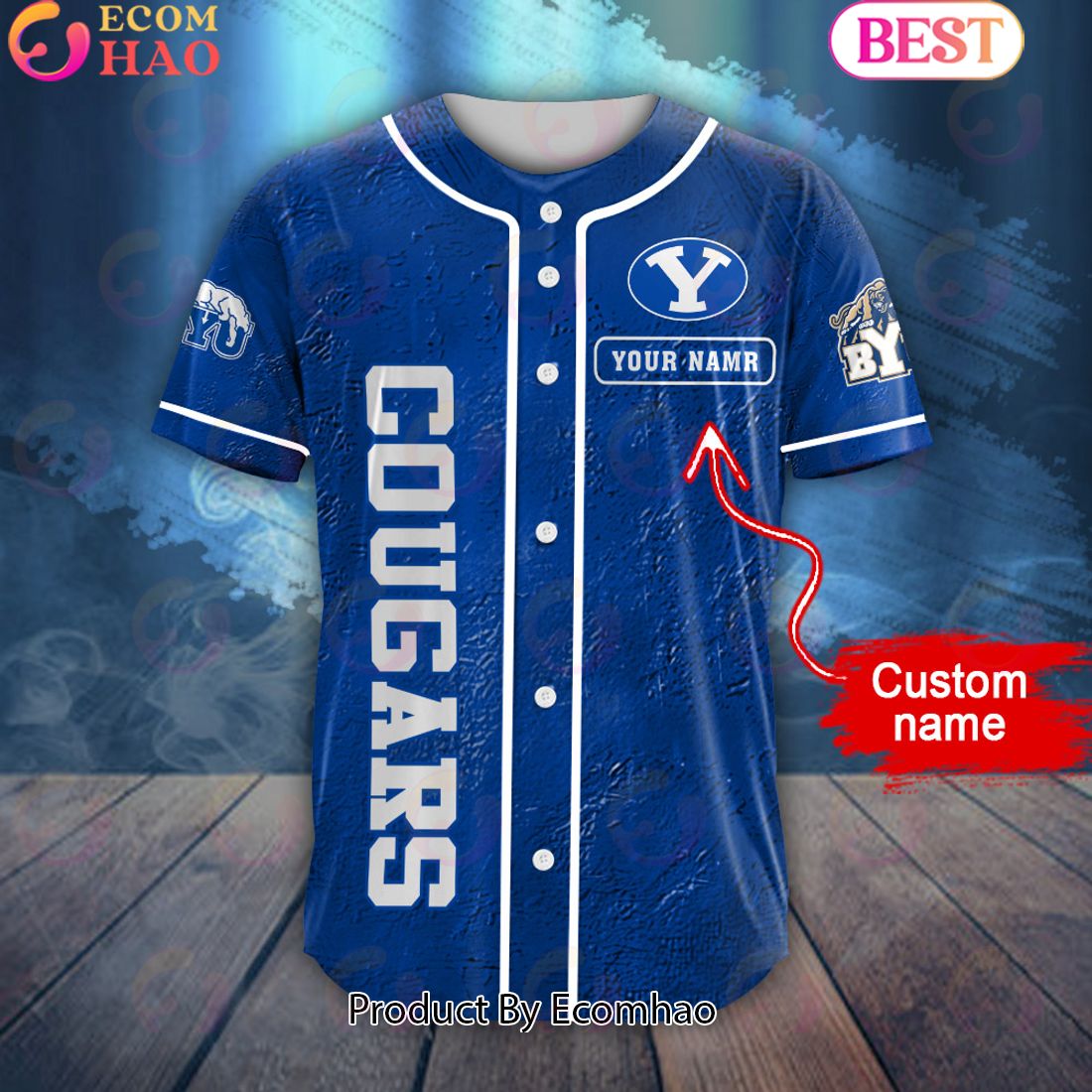 NCAA BYU Cougars Special Michael Myers Design PERSONALIZED Baseball Jersey