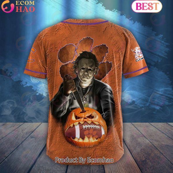 NCAA Clemson Tigers Special Michael Myers Design PERSONALIZED Baseball Jersey