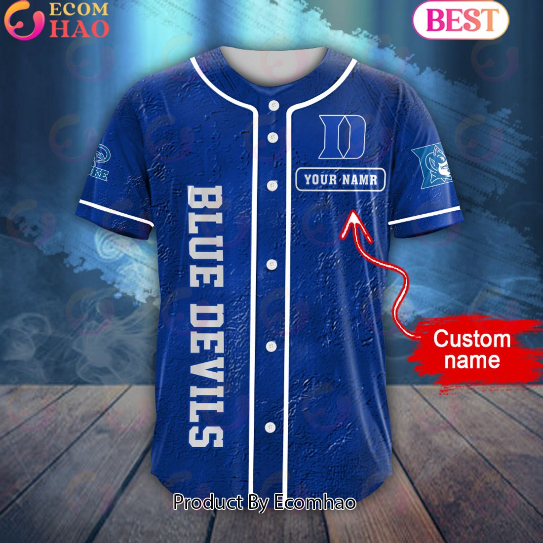 NCAA Duke Blue Devils Special Michael Myers Design PERSONALIZED Baseball Jersey