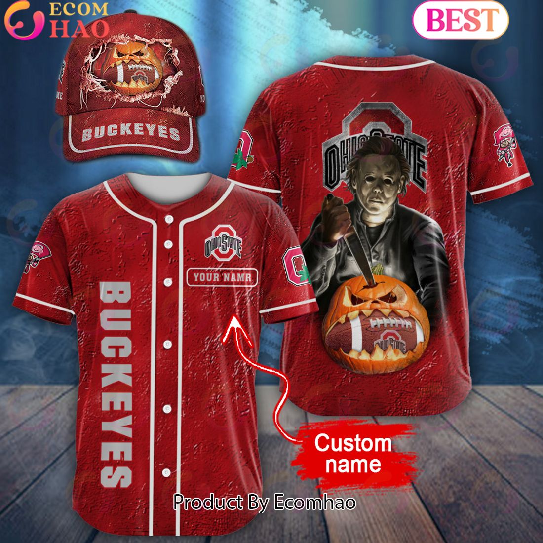 NCAA South Carolina Gamecocks Special Michael Myers Design PERSONALIZED Baseball Jersey