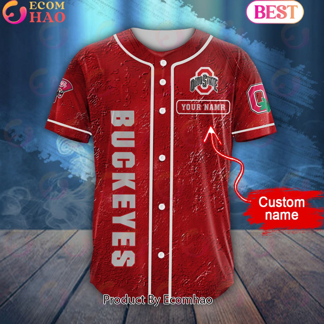 NCAA Ohio State Buckeyes Special Michael Myers Design PERSONALIZED Baseball Jersey