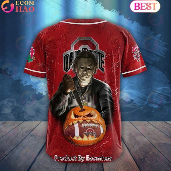 NCAA Ohio State Buckeyes Special Michael Myers Design PERSONALIZED Baseball Jersey