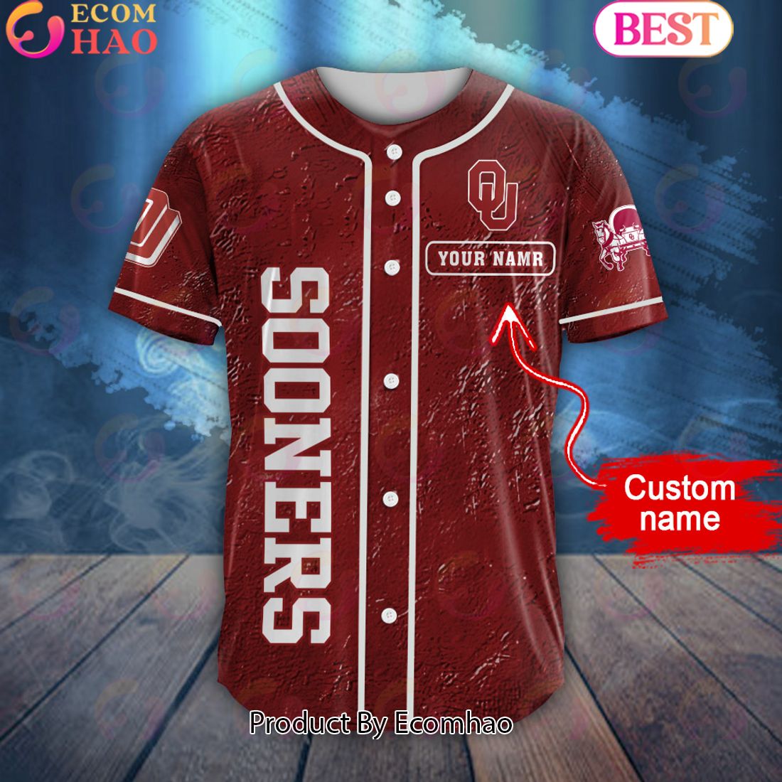 NCAA Oklahoma Sooners Special Michael Myers Design PERSONALIZED Baseball Jersey