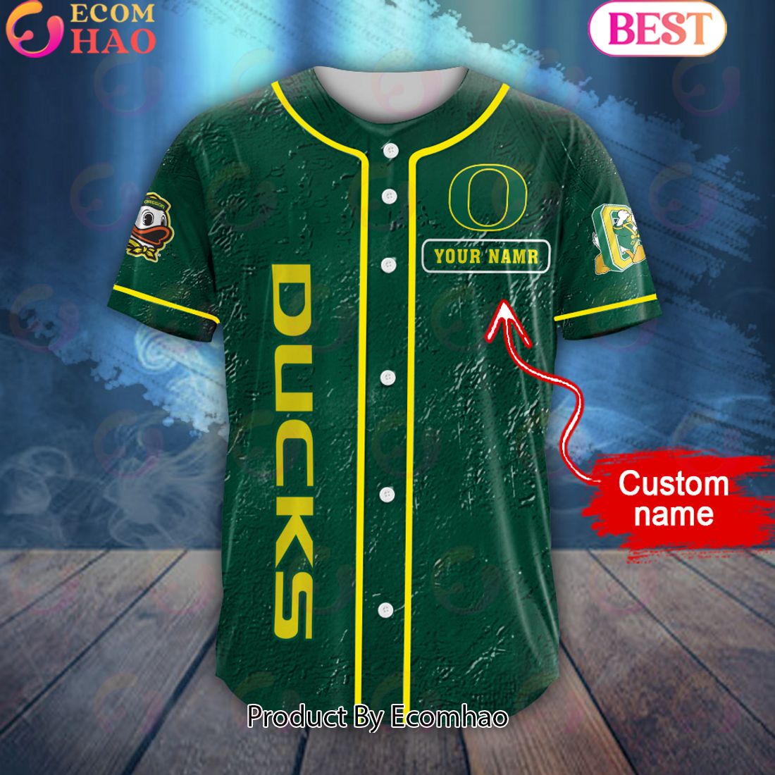 NCAA Oregon Ducks Special Michael Myers Design PERSONALIZED Baseball Jersey