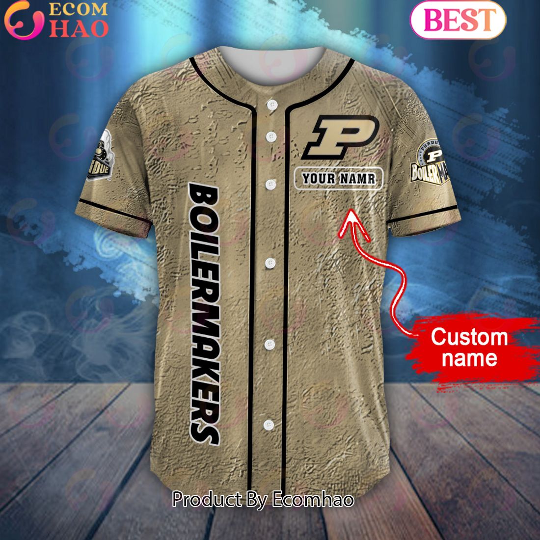 NCAA Purdue Boilermakers Special Michael Myers Design PERSONALIZED Baseball Jersey