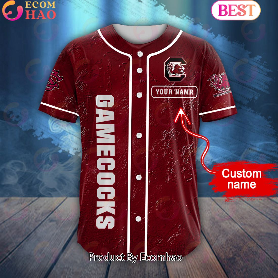 NCAA South Carolina Gamecocks Special Michael Myers Design PERSONALIZED Baseball Jersey