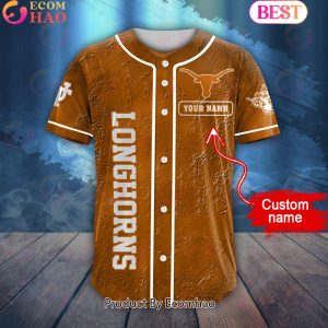 NCAA Texas Longhorns Special Michael Myers Design PERSONALIZED Baseball Jersey