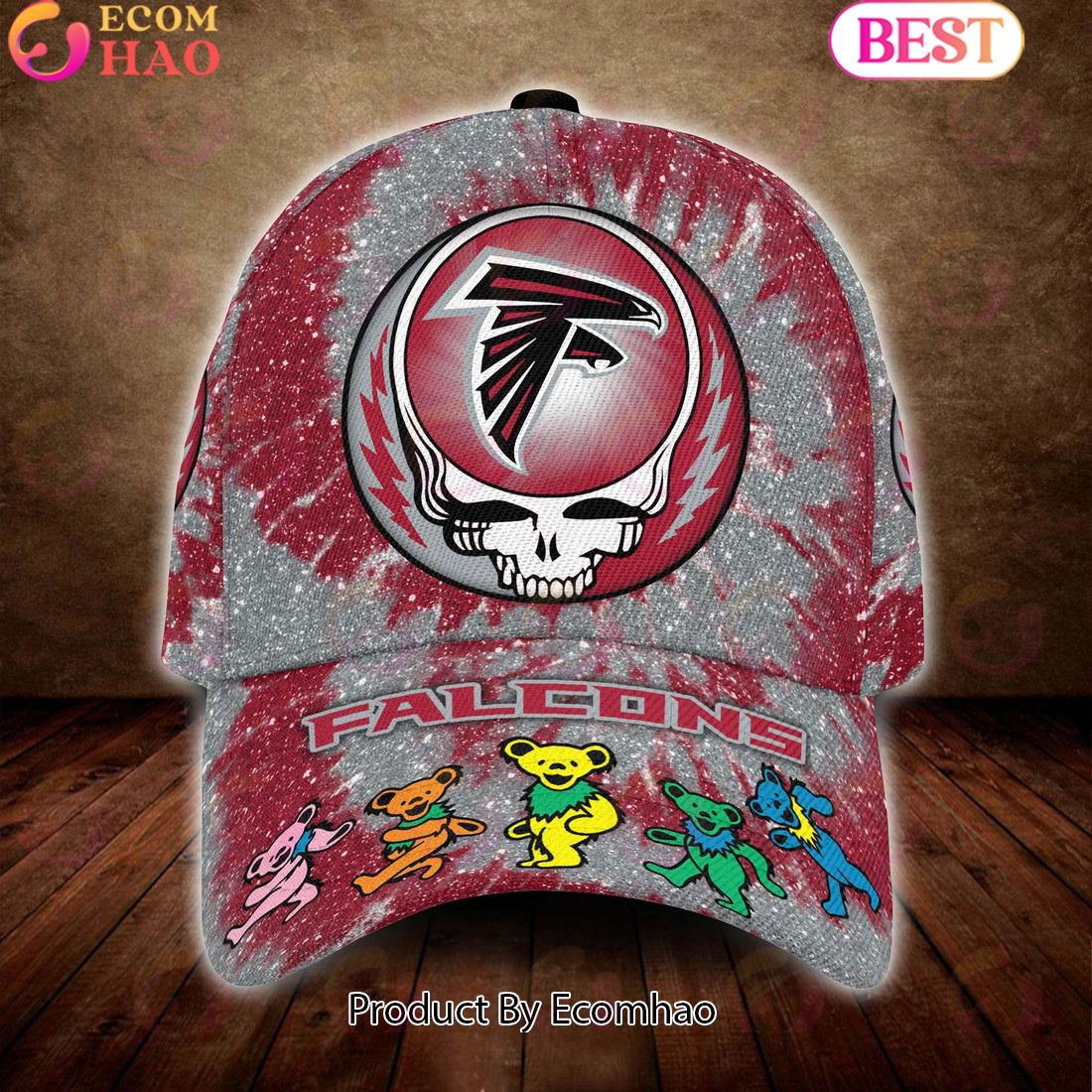 Atlanta Falcons 3D Cap NFL & Grateful Dead Dancing Bears