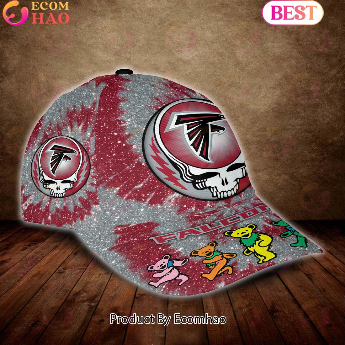 Atlanta Falcons 3D Cap NFL & Grateful Dead Dancing Bears