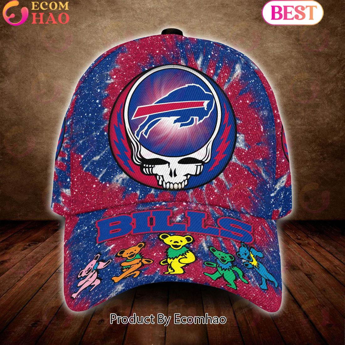 Chicago Bears 3D Cap NFL & Grateful Dead Dancing Bears