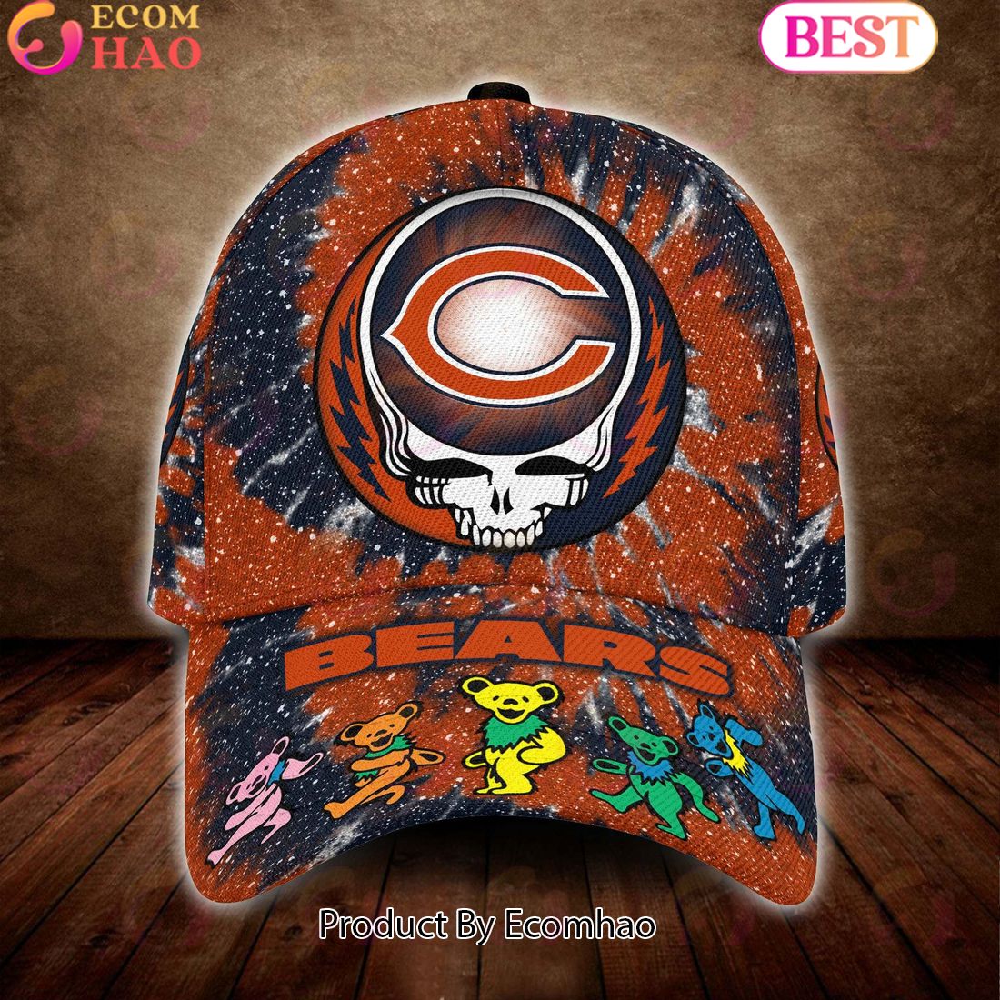 Cincinnati Bengals 3D Cap NFL & Grateful Dead Dancing Bears