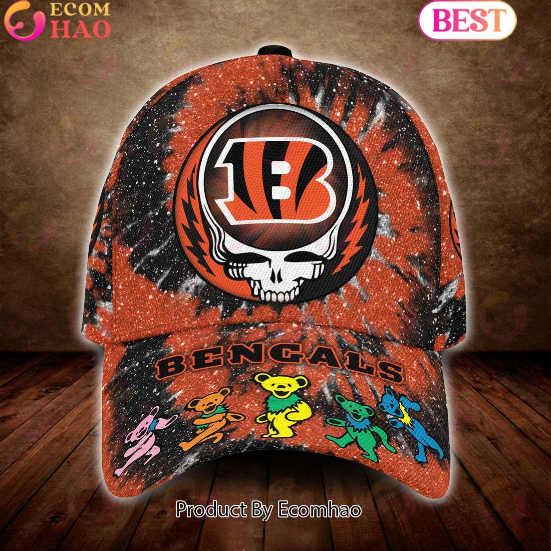 Denver Broncos 3D Cap NFL & Grateful Dead Dancing Bears