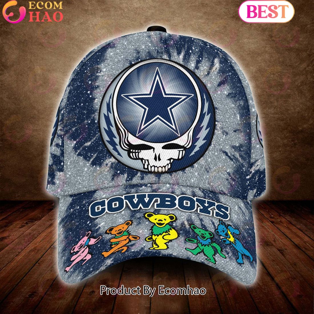 Dallas Cowboys 3D Cap NFL & Grateful Dead Dancing Bears