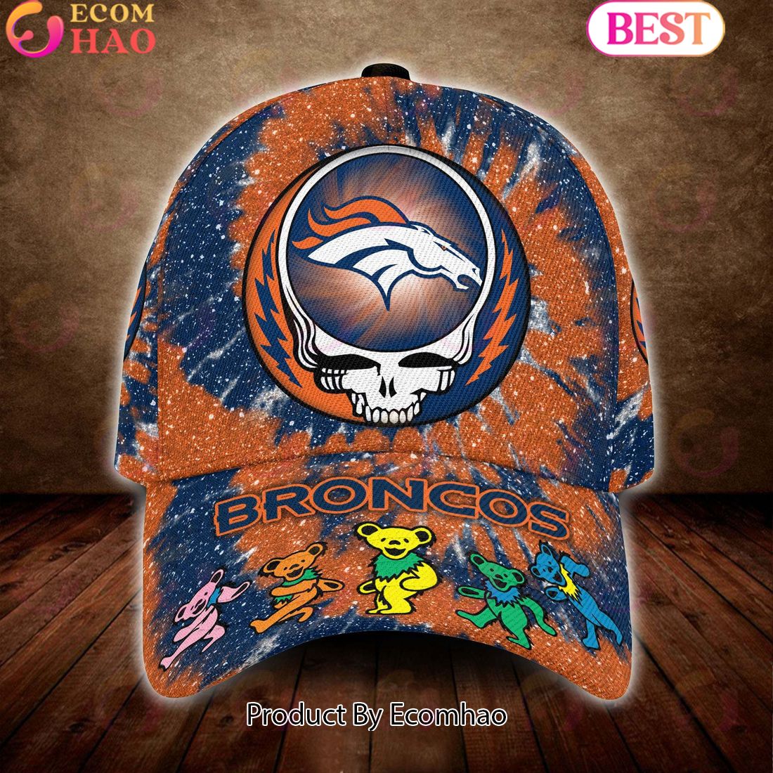 Cincinnati Bengals 3D Cap NFL & Grateful Dead Dancing Bears