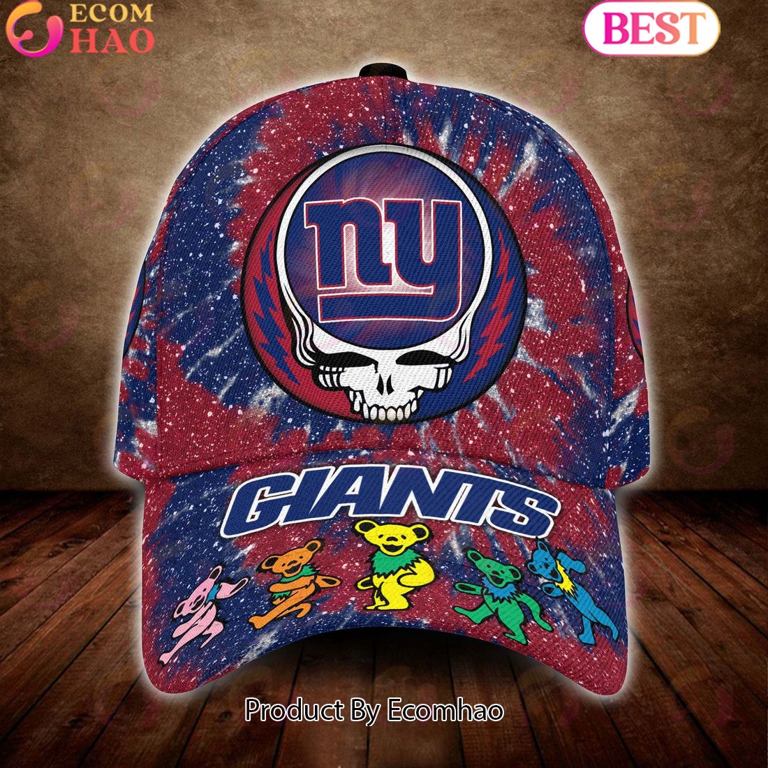 New York Giants 3D Cap NFL & Grateful Dead Dancing Bears