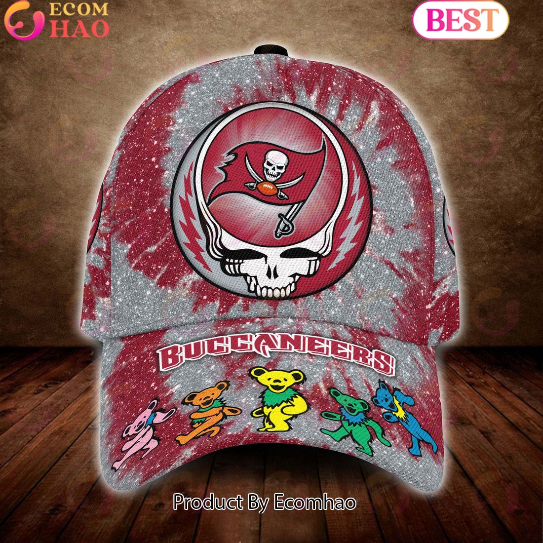 Tampa Bay Buccaneers 3D Cap NFL & Grateful Dead Dancing Bears