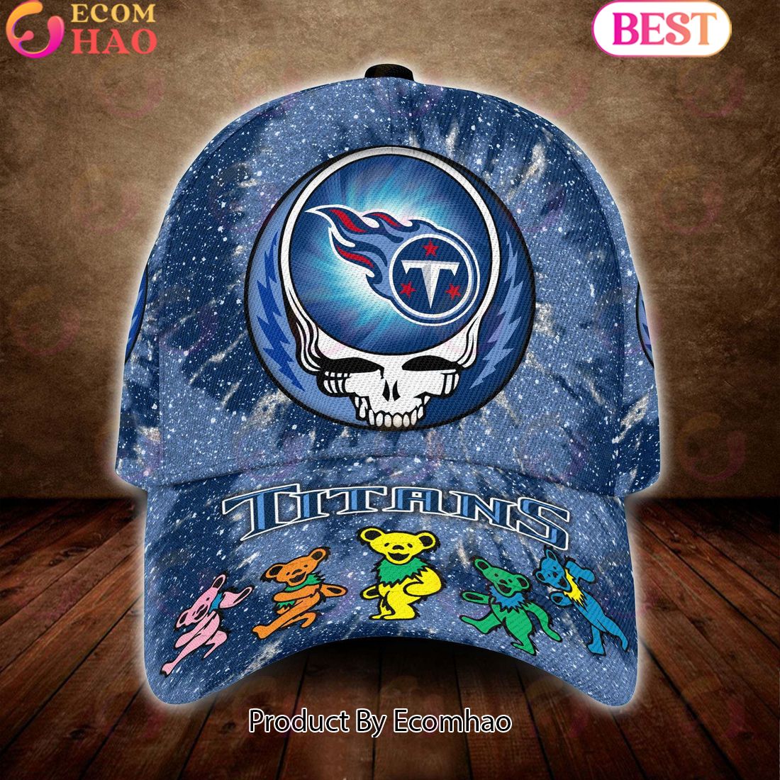 Tennessee Titans 3D Cap NFL & Grateful Dead Dancing Bears