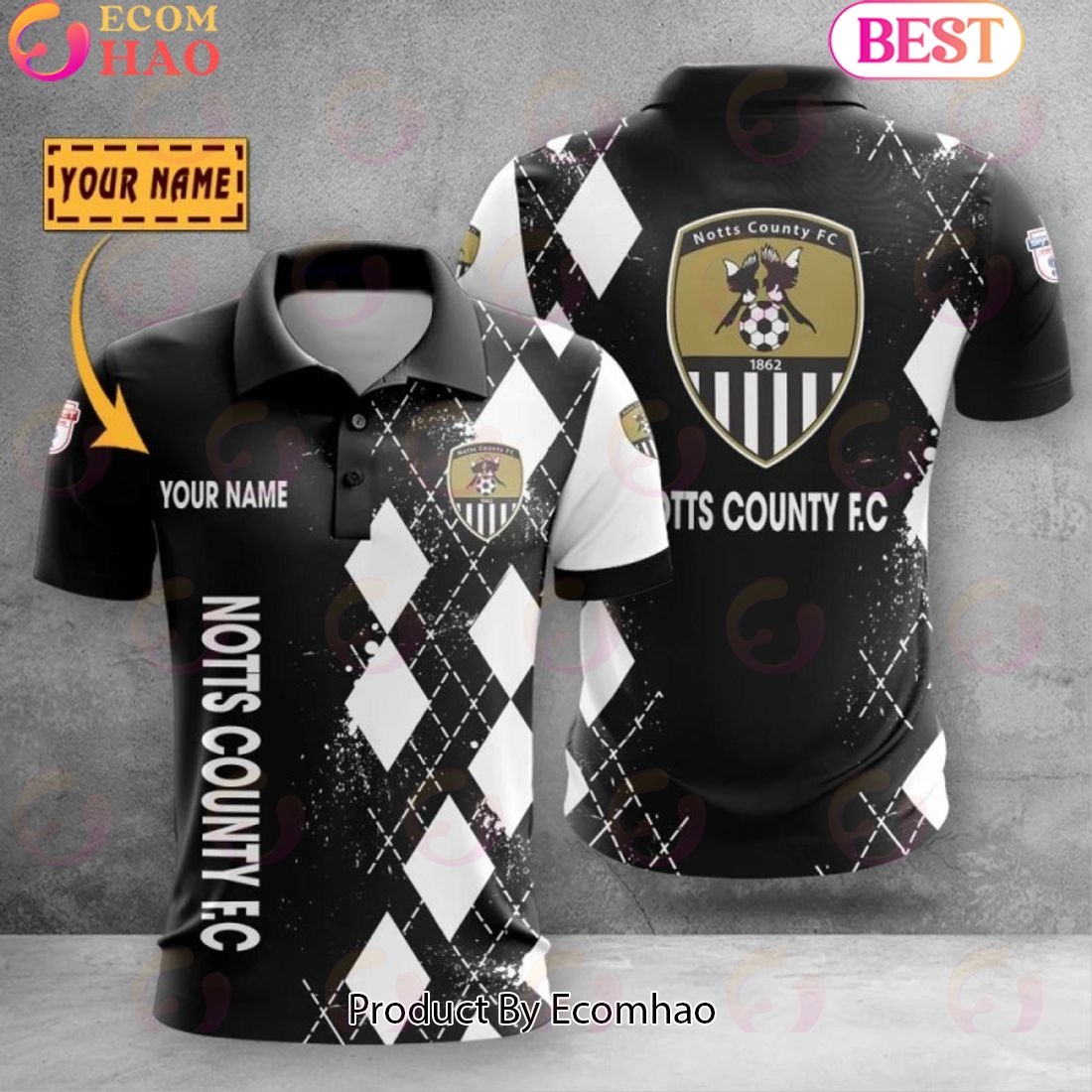 Custom Name Notts County F.C. Polo Shirt