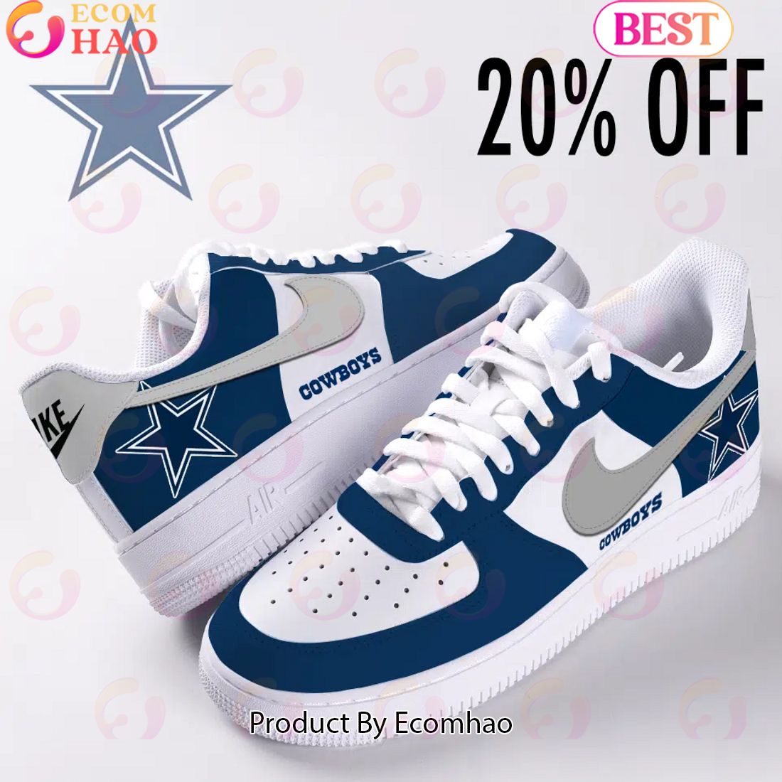 NEW] NFL Dallas Cowboys Air Force 1 Sneakers