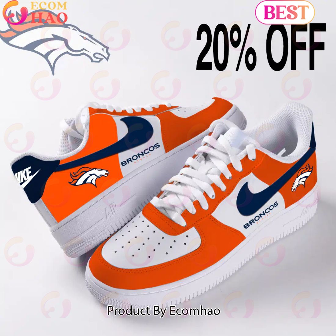 NEW] NFL Denver Broncos Air Force 1 Sneakers