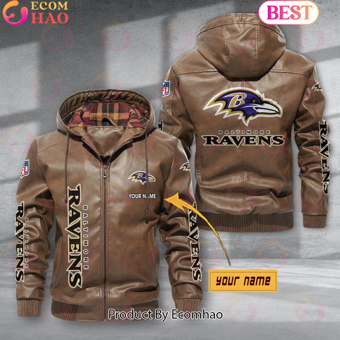 Baltimore Ravens NFL Leather Jacket 2023