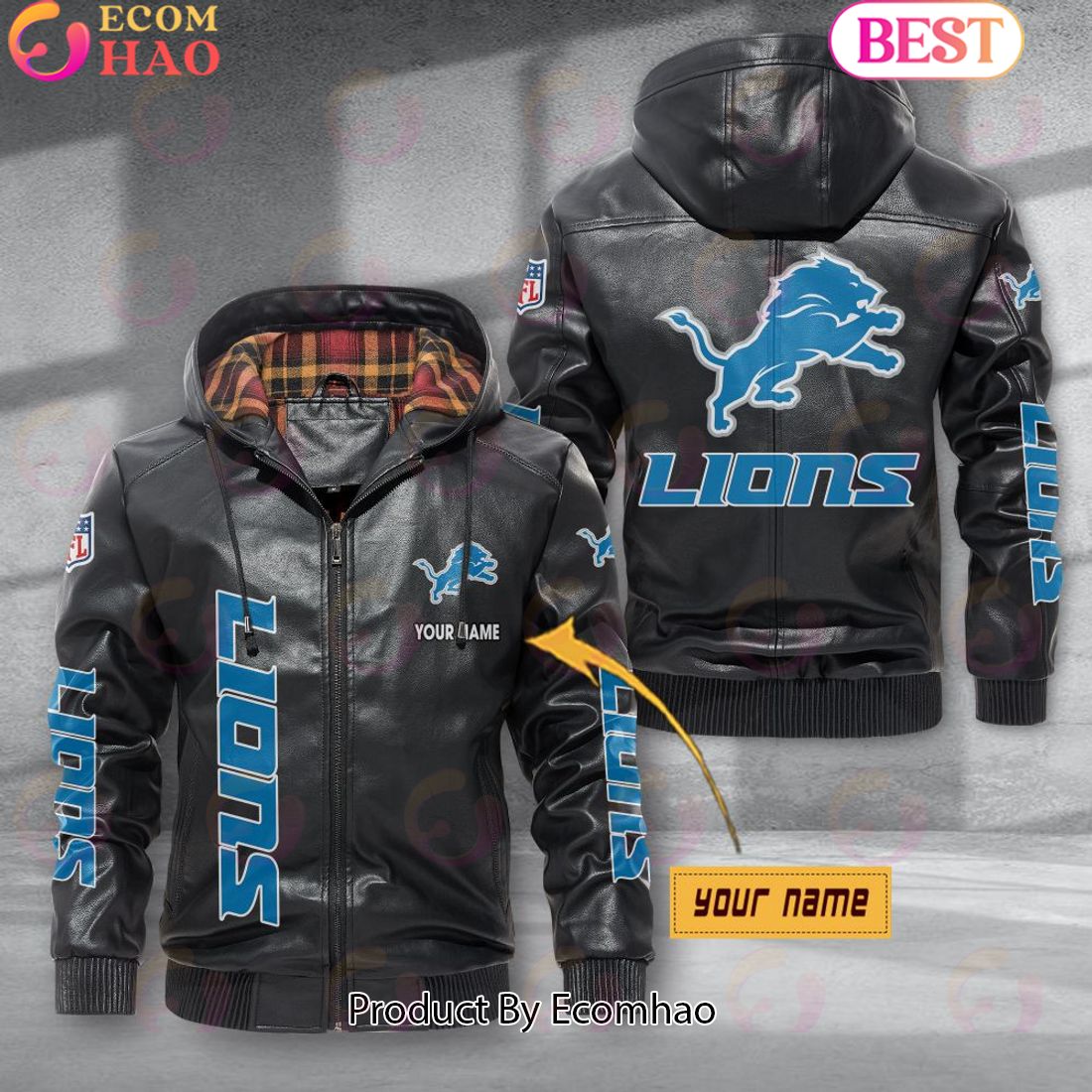 Detroit Lions NFL Leather Jacket 2023