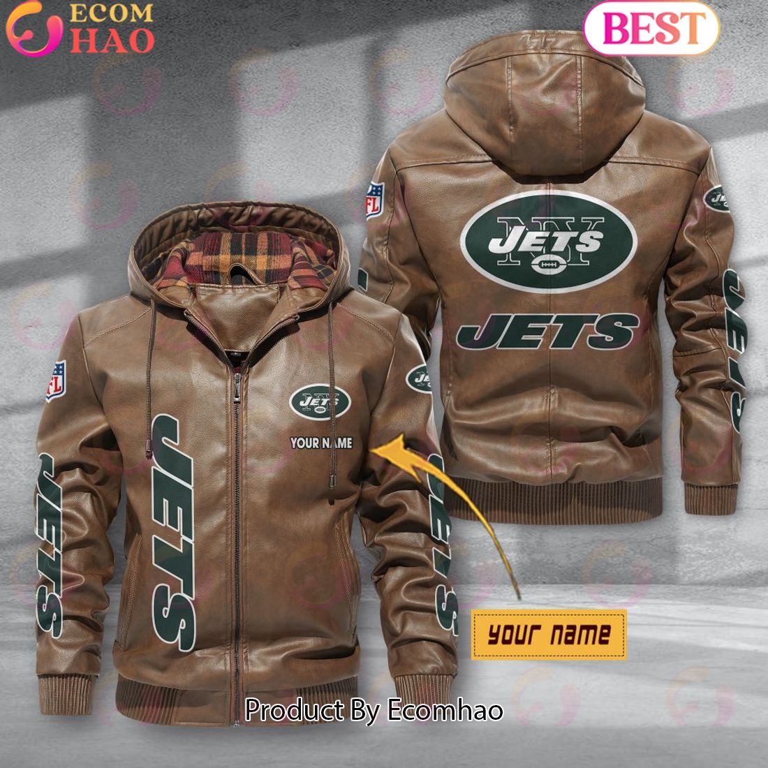 New York Jets NFL Leather Jacket 2023