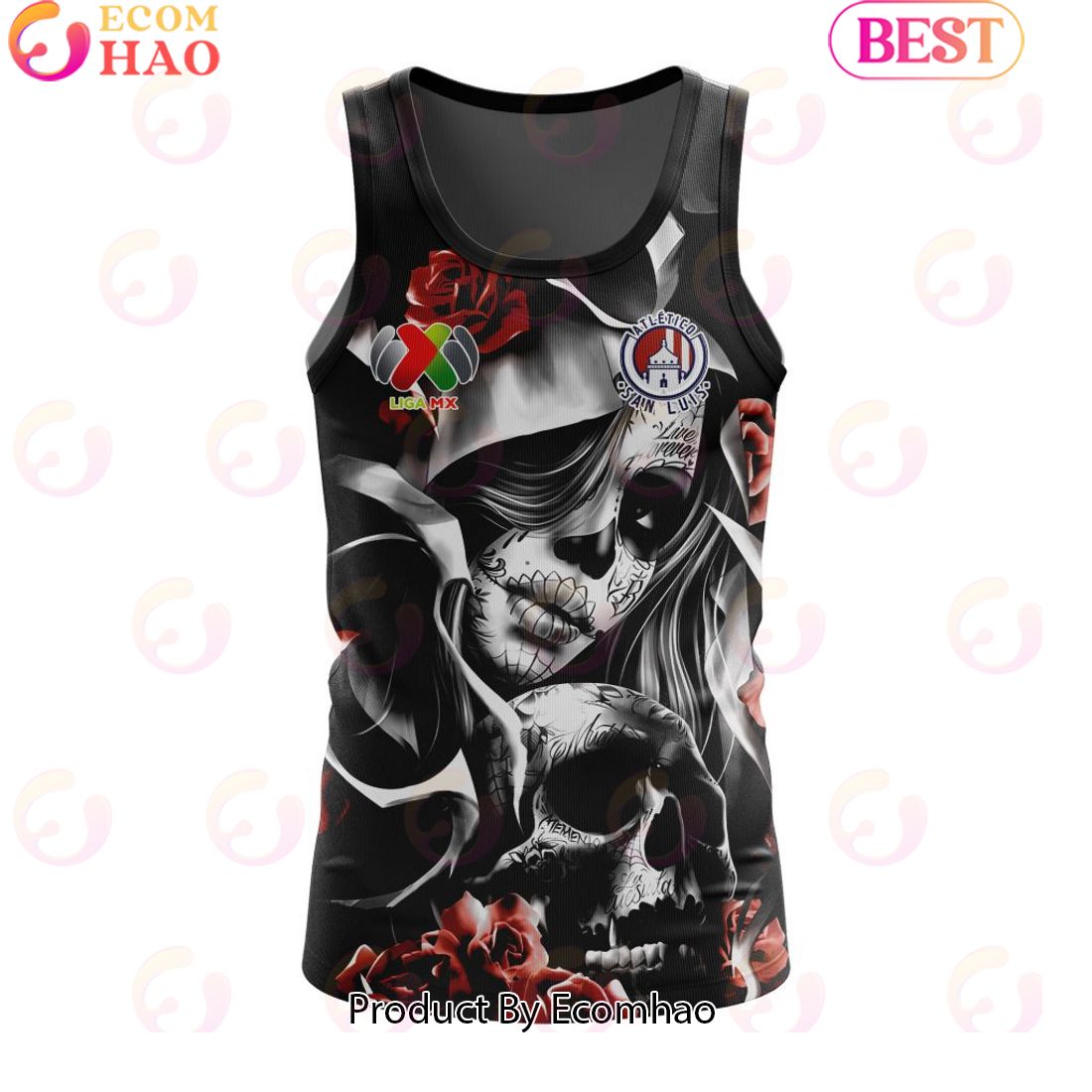 LIGA MX Atletico San Luis Special Dia De Muertos Design Tank Top