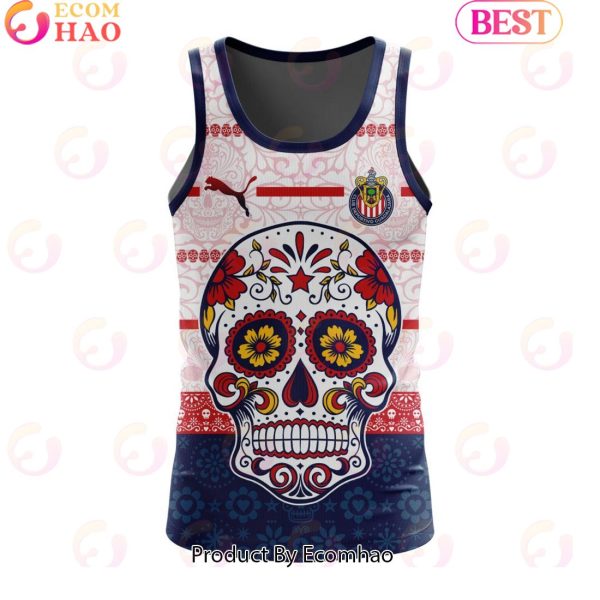 LIGA MX Chivas Guadalajara 23 24 Away Special Dia De Muertos Design Tank Top
