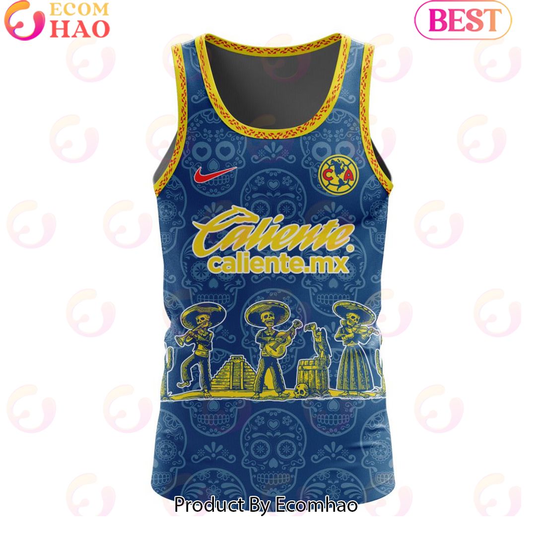 LIGA MX Club America 23 24 Away Special Dia De Muertos Design Tank Top