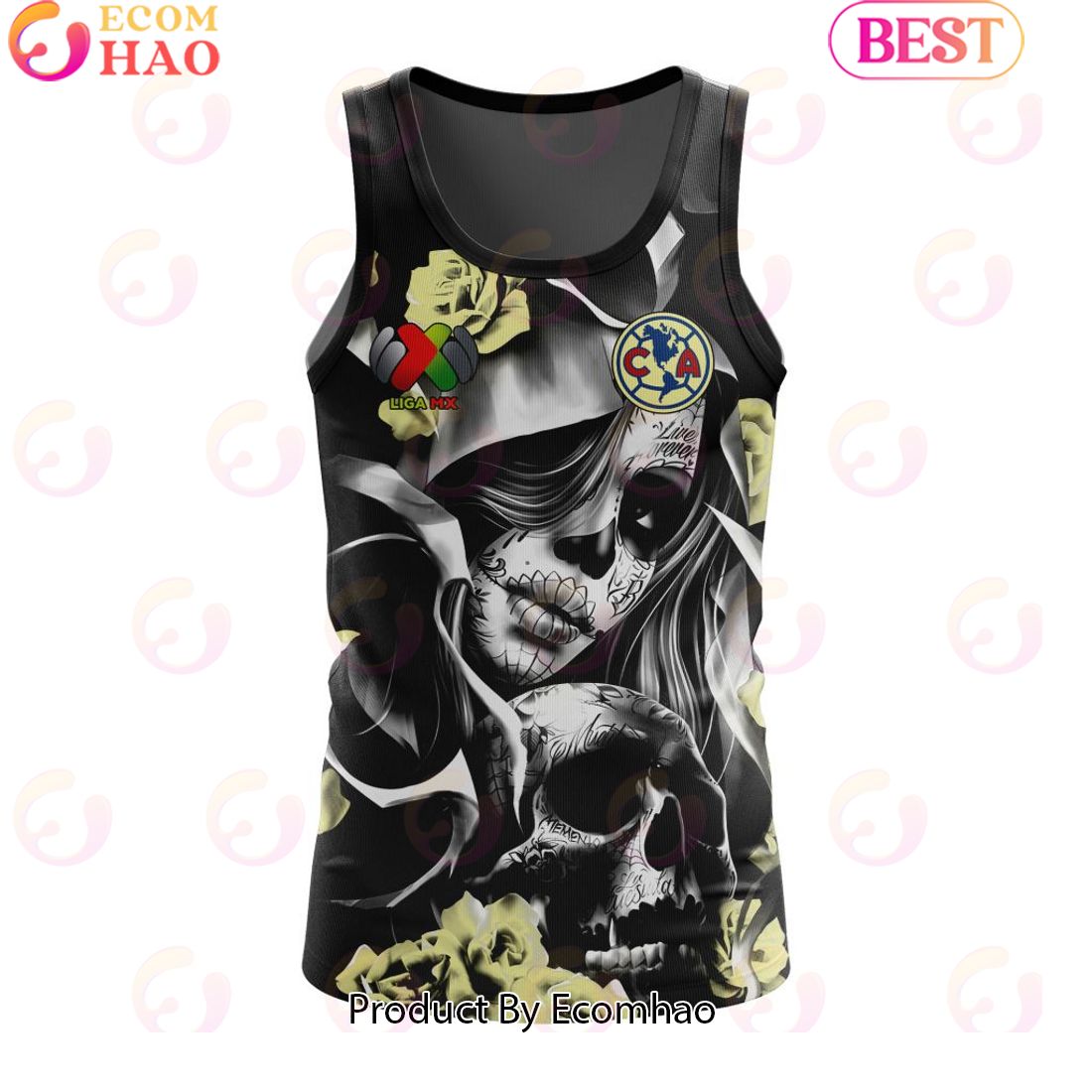 LIGA MX Club America Special Dia De Muertos Design Tank Top