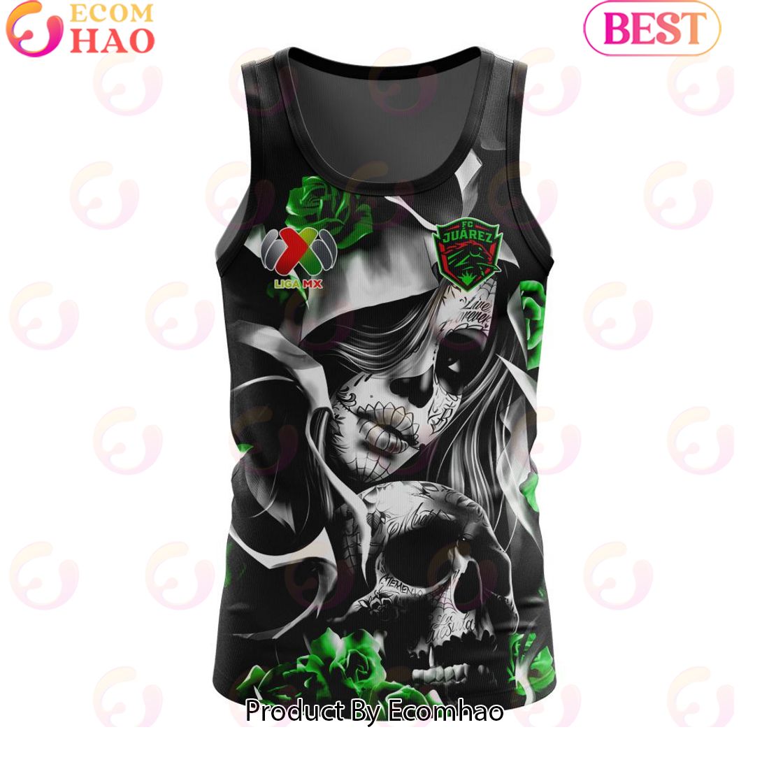 LIGA MX FC Juarez Special Dia De Muertos Design Tank Top