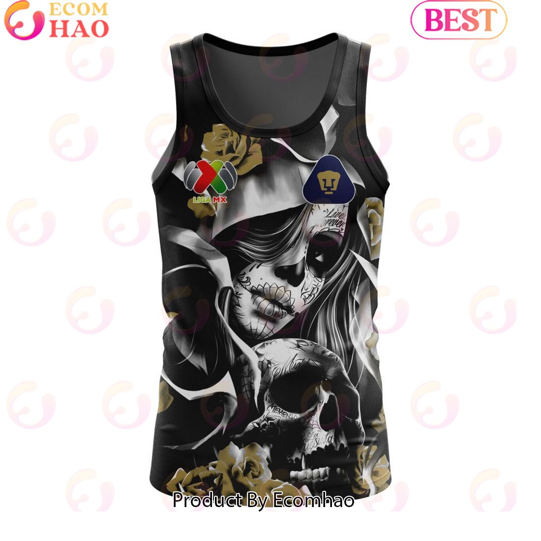 LIGA MX Pumas UNAM Special Dia De Muertos Design Tank Top