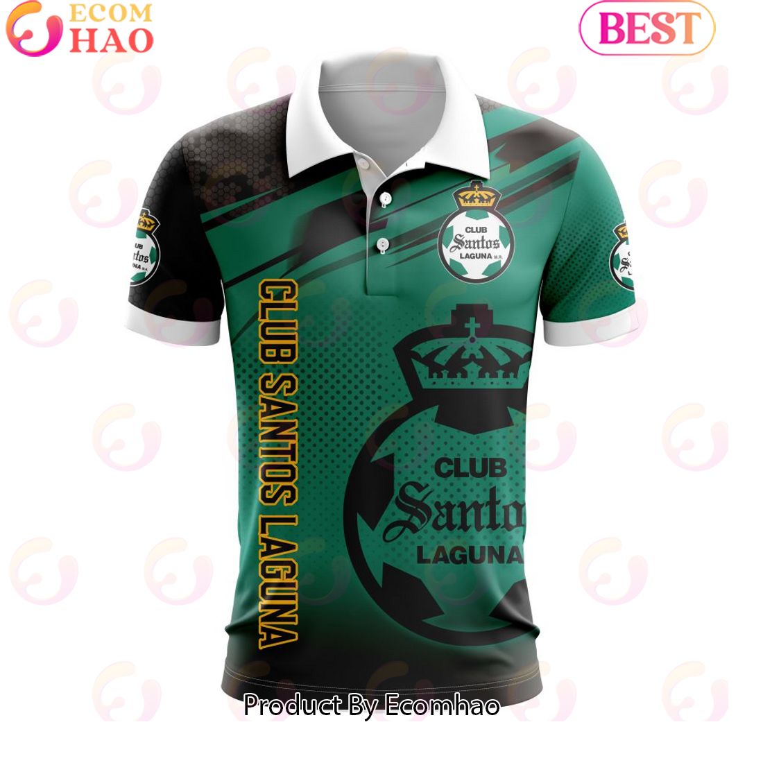 NEW] LIGA MX Club Santos Laguna Special Design Polo Shirt