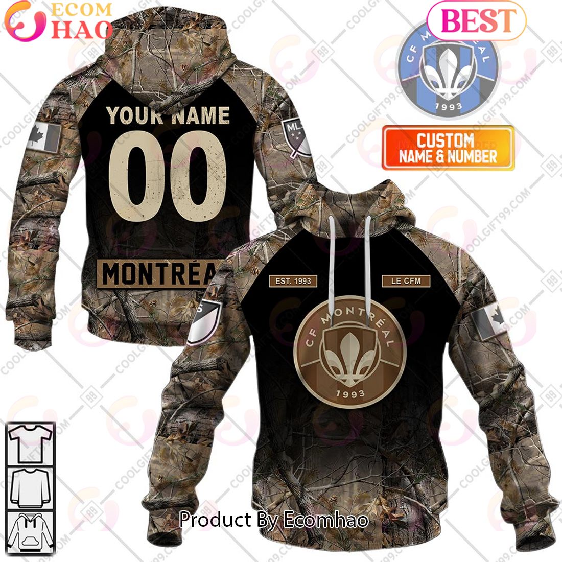 Personalized MLS CF Montreal Camouflage 3D Hoodie