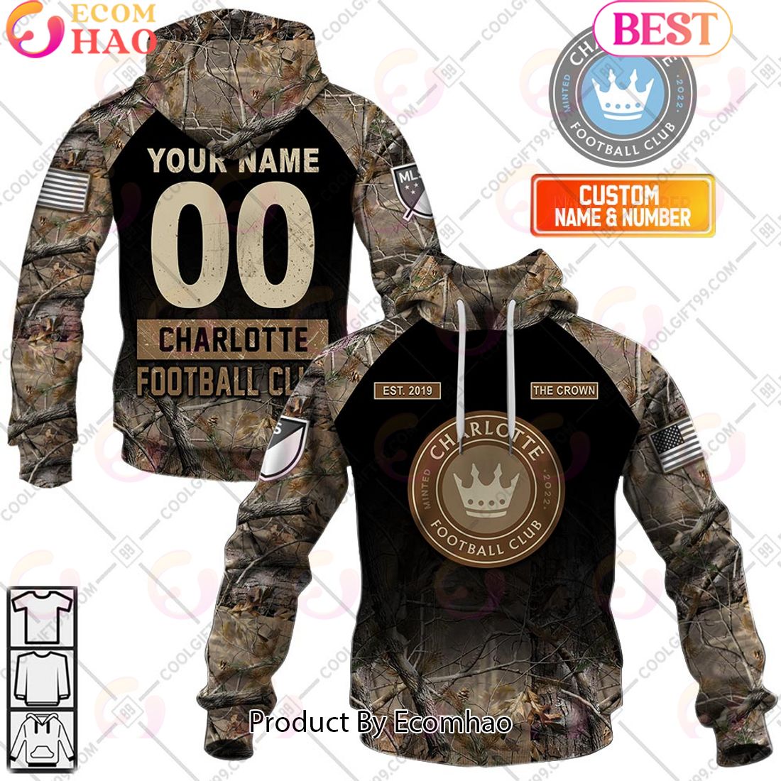 Personalized MLS Atlanta United Camouflage 3D Hoodie