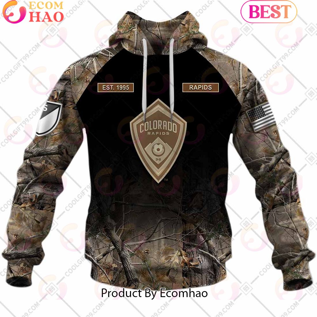 Personalized MLS Colorado Rapids Camouflage 3D Hoodie