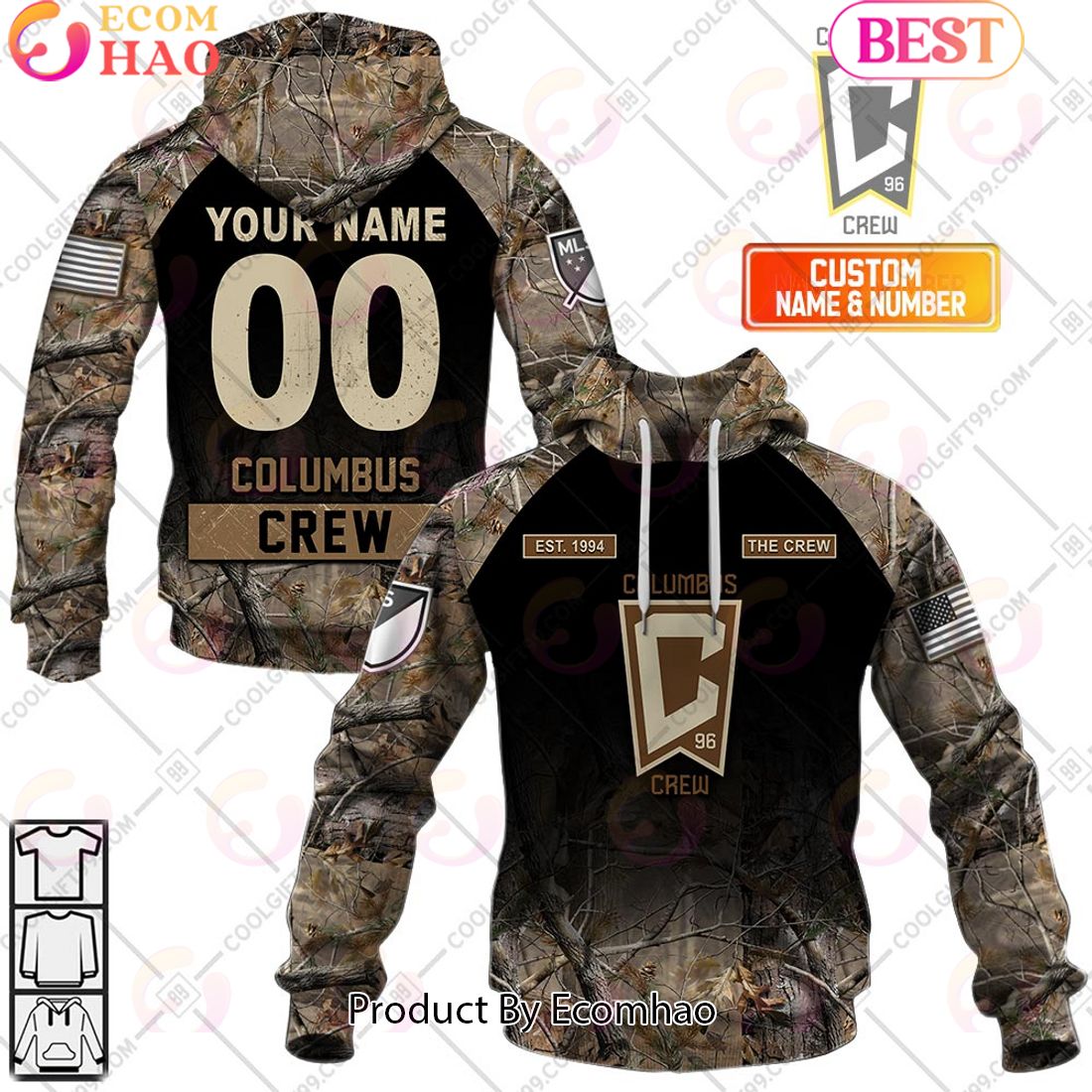 Personalized MLS FC Cincinnati Camouflage 3D Hoodie