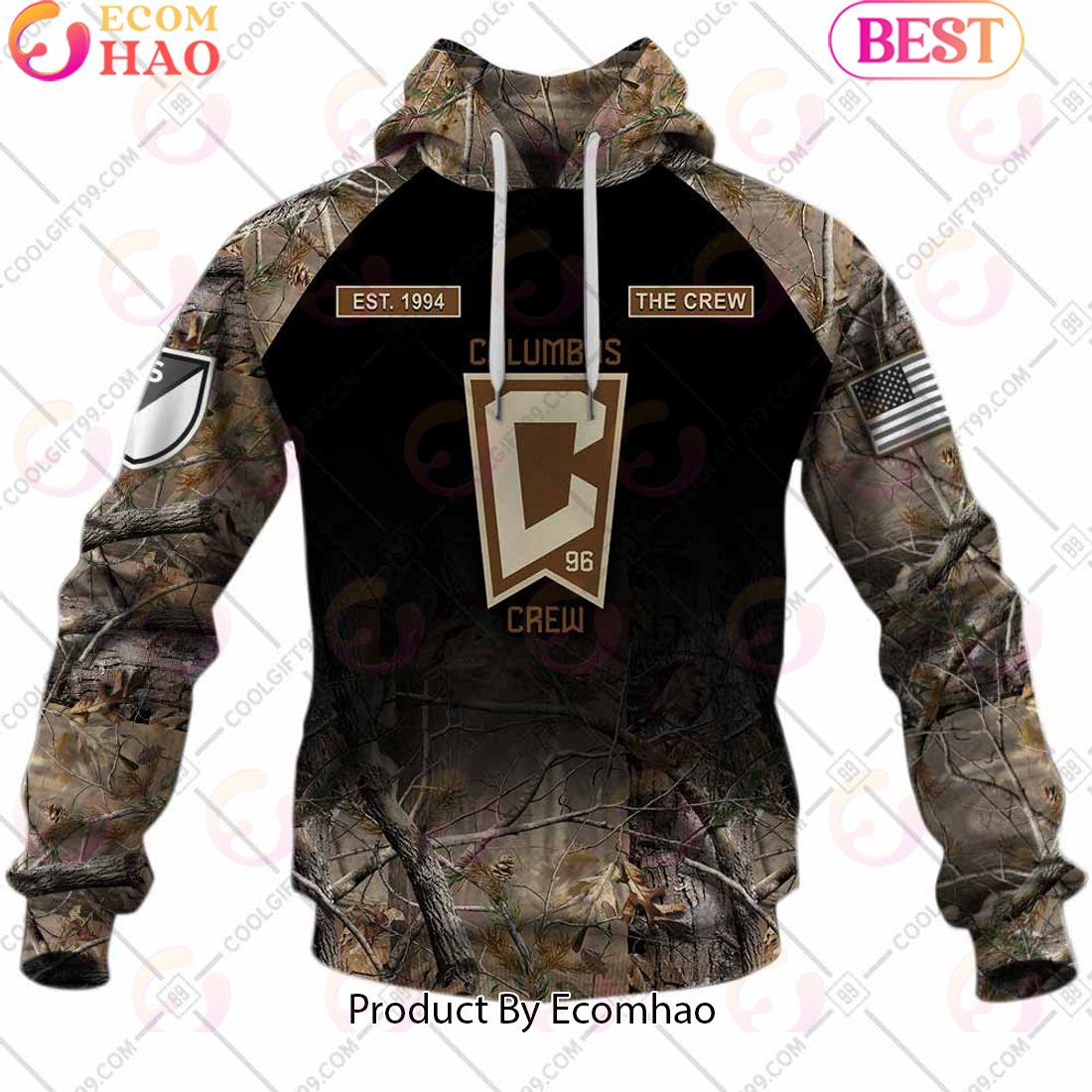 Personalized MLS Columbus Crew Camouflage 3D Hoodie