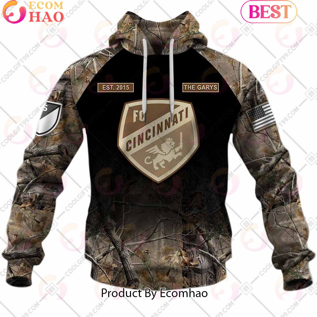 Personalized MLS FC Cincinnati Camouflage 3D Hoodie