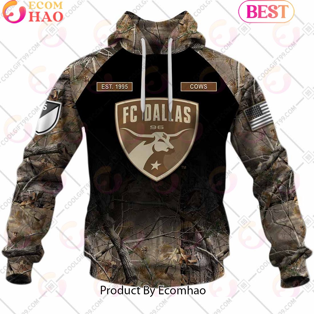 Personalized MLS FC Dallas Camouflage 3D Hoodie