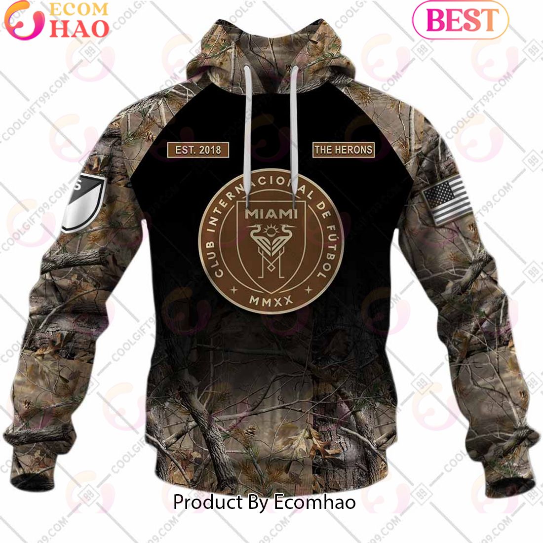 Personalized MLS Inter Miami CF Camouflage 3D Hoodie