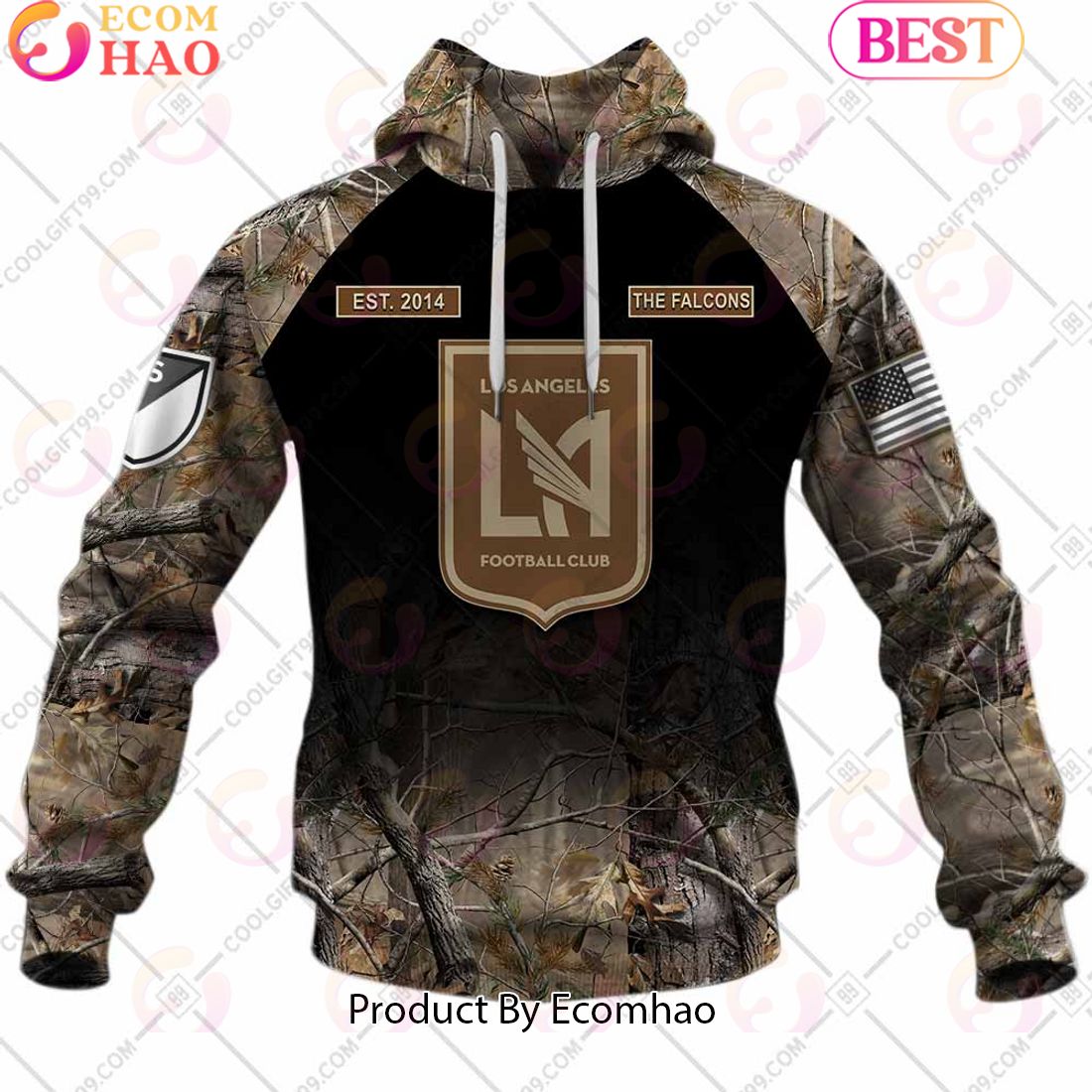 Personalized MLS Los Angeles FC Camouflage 3D Hoodie